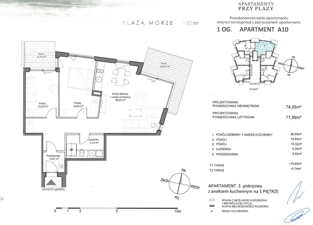 Mielno apartament 3 pokoje przy plaży