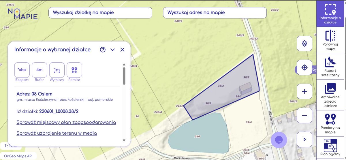 Działka na sprzedaż – Kościerzyna (Markubowo)