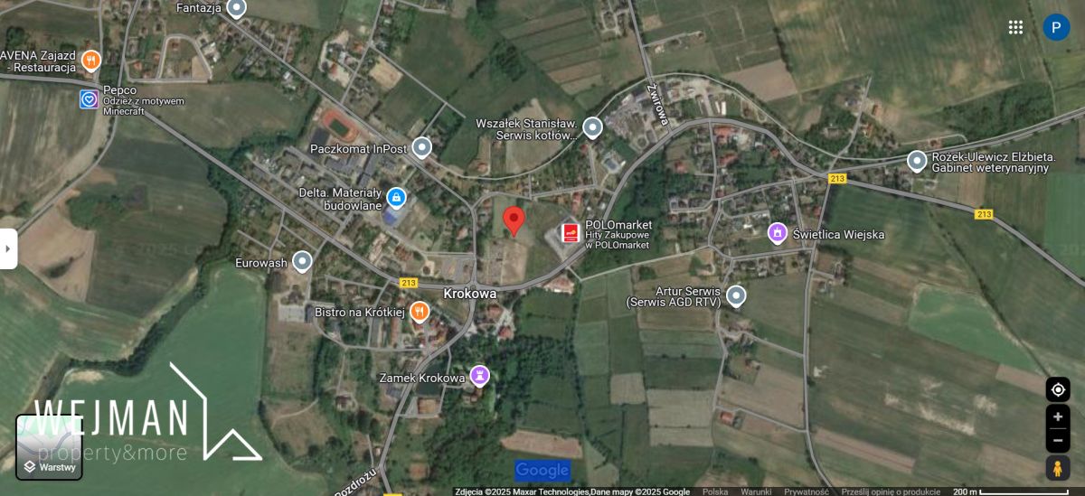 Krokowa działka na sprzedaż, przy cmentarzu