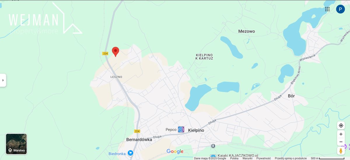 Na sprzedaż działka Kiełpino k. Kartuz