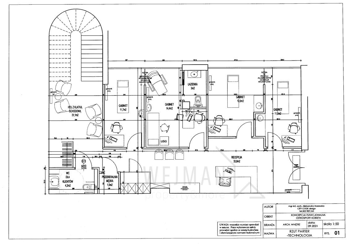 Lokal usługowo-biurowy – wykończony – wyposażony