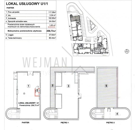 Lokal usługowo-biurowy – wykończony – wyposażony