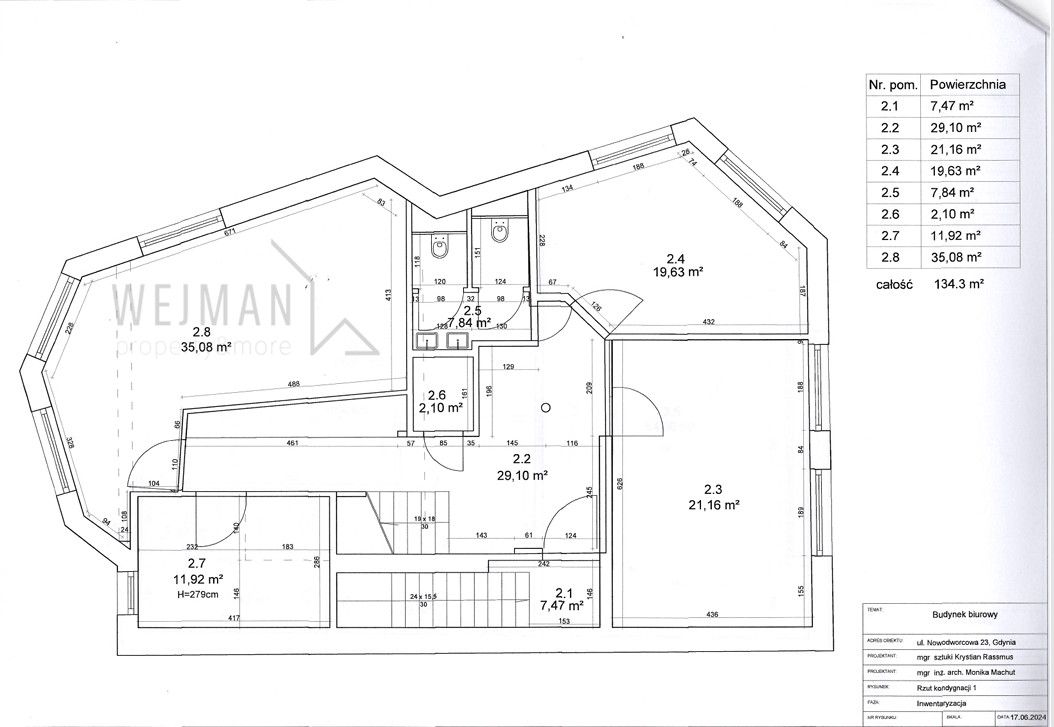 Kameralna kamienica na biura, klinikę, kancelarie.