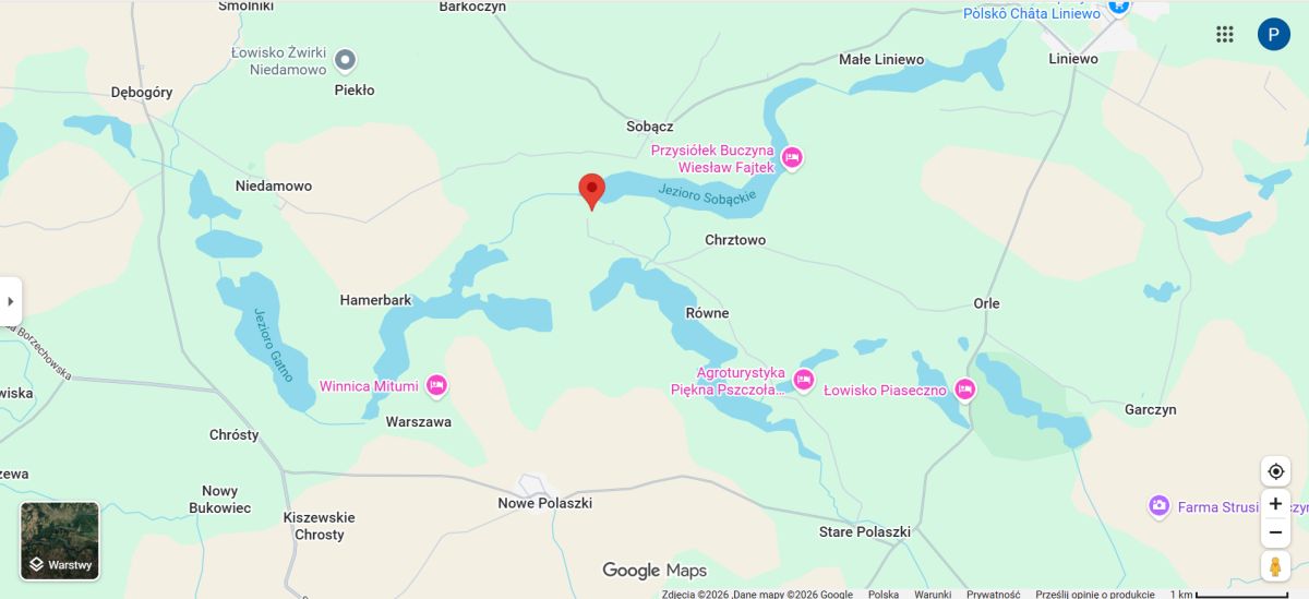 Dom z linią brzegową – KASZUBY – działka 3270m2