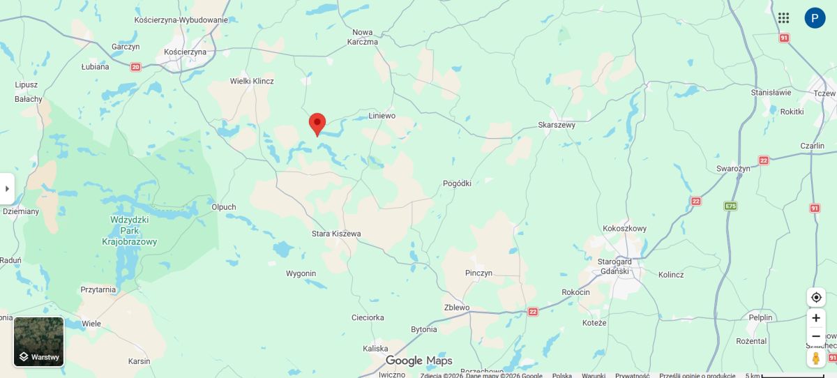 Dom z linią brzegową – KASZUBY – działka 3270m2