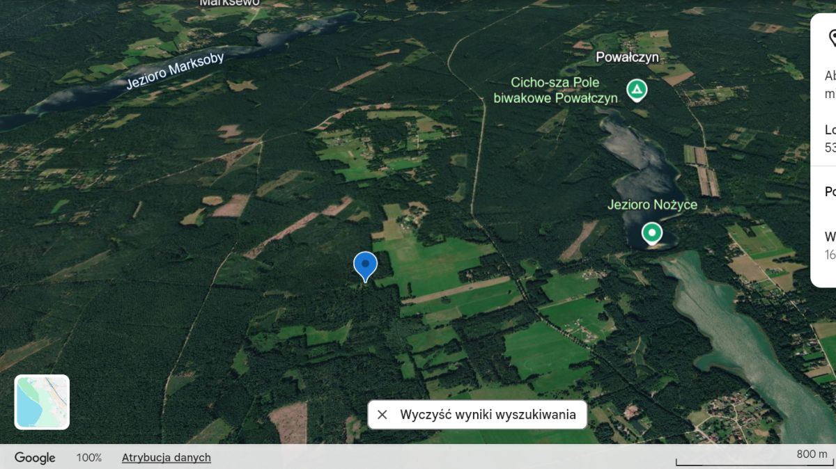 Pięknie położona działka na Mazurach, Piasutno