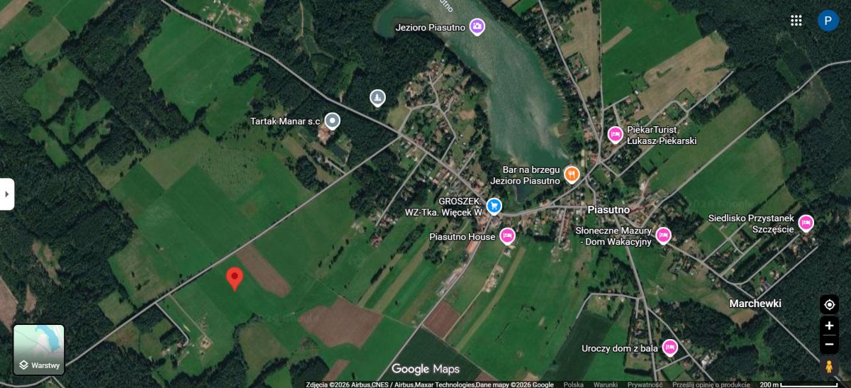 4 działki budowlane z WZ – Piasutno, Mazury
