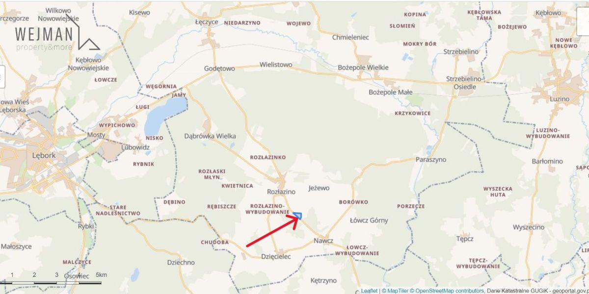 ROZŁAZINO k. Lęborka dom wykończony – wyposażony