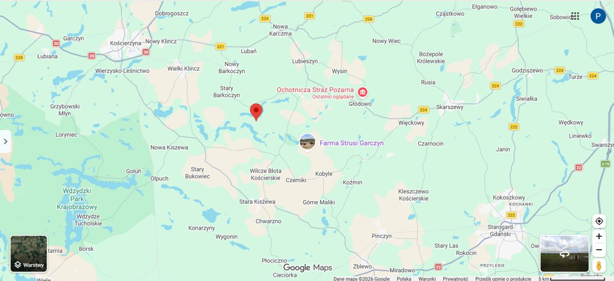 Dom bliźniak – koło Jeziora Sobąckiego