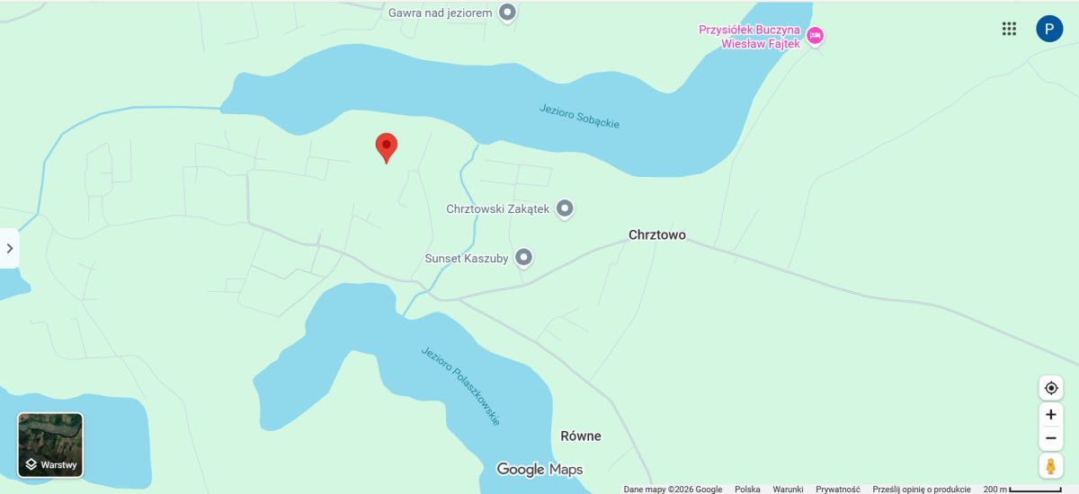 DOM nad jeziorem – Kaszuby Chrztowo  WYPOSAŻONY