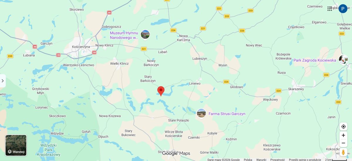 DOM nad jeziorem – Kaszuby Chrztowo  WYPOSAŻONY