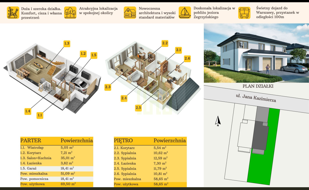 Nowoczesny bliźniak 128m2 w Nieporęcie