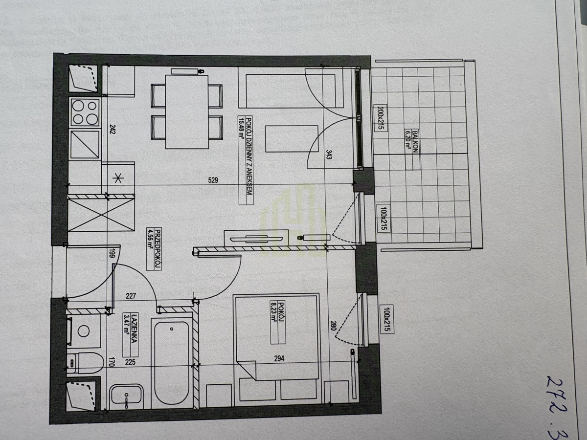 2 pokoje | 33 m² | Garaż + komórka