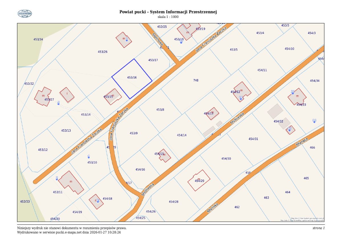 Działka Jastrzębia Góra 623m2 (724074)