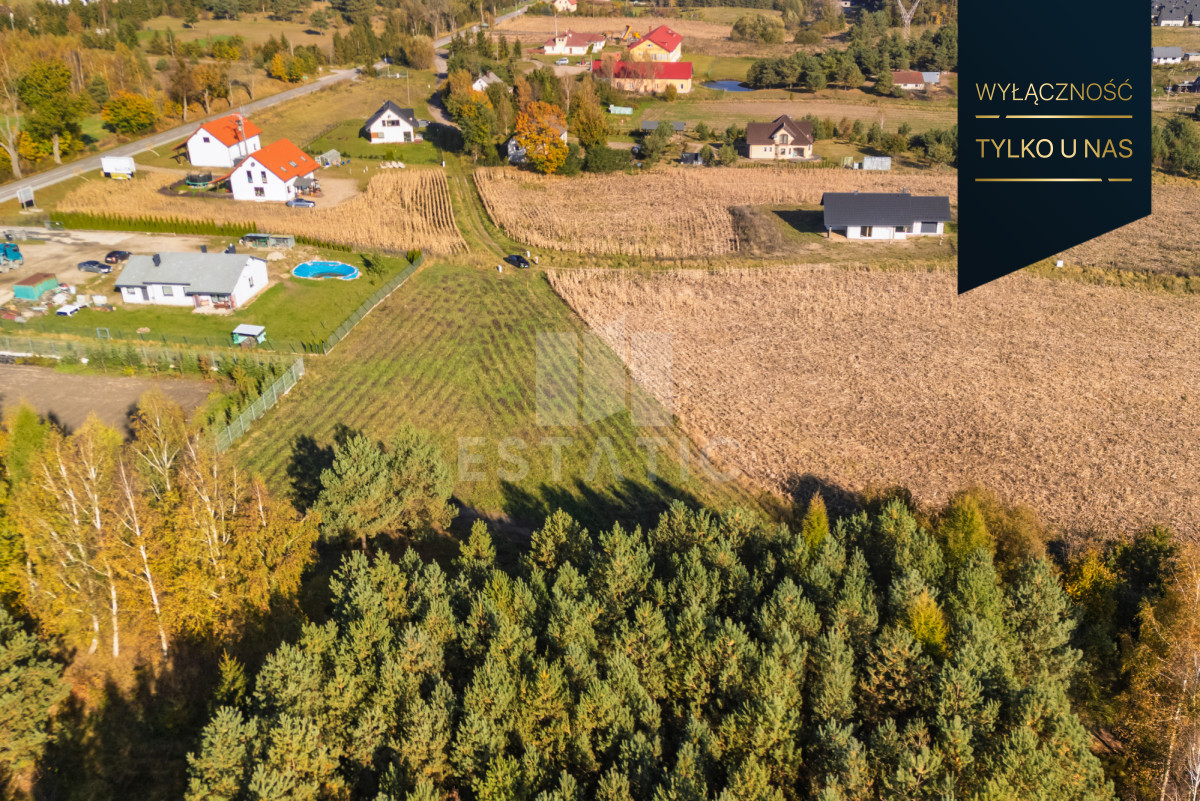 Działka budowlana 2299m2 przy lesie | Trąbki Małe