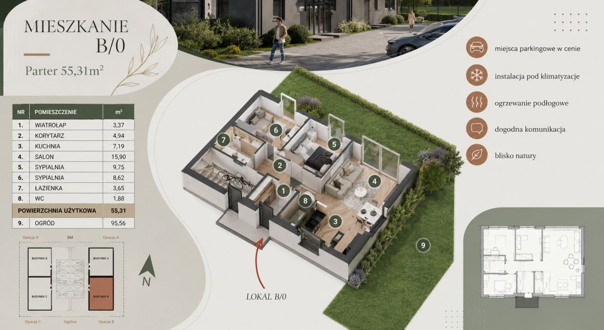 Zdjęcie 6 - Parter z ogrodem 95 m² | 3 pokoje | Nowe