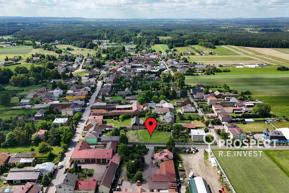 Działka 1600 m² Żelisławice, media, asfalt, WZ