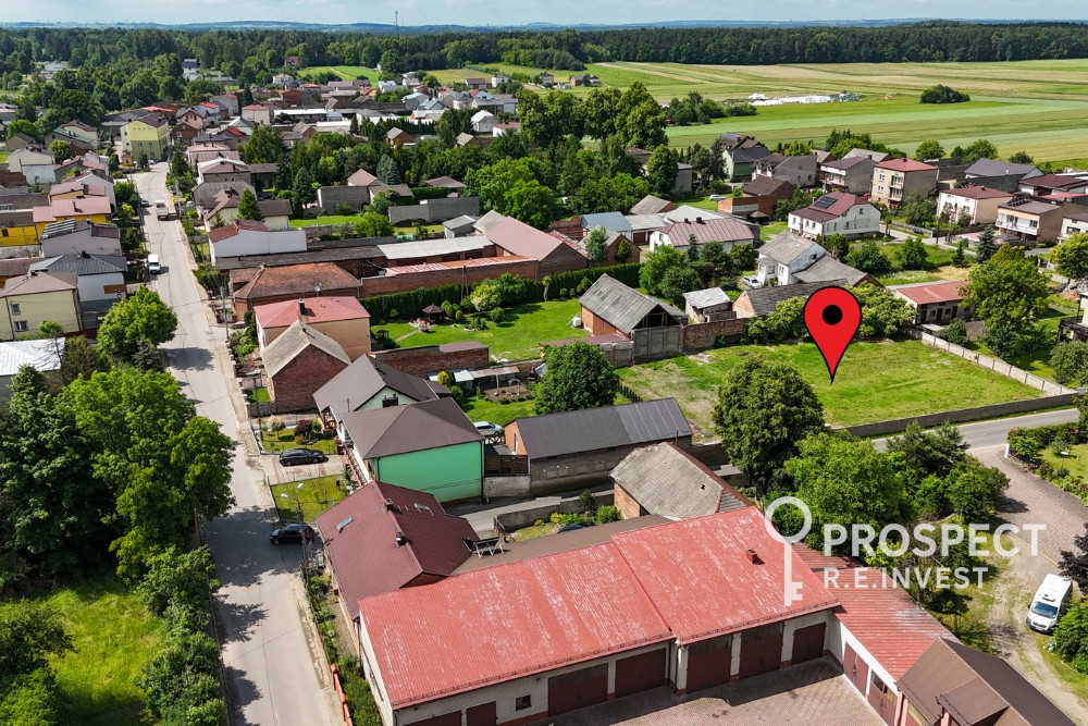 Działka 1600 m² Żelisławice, media, asfalt, WZ