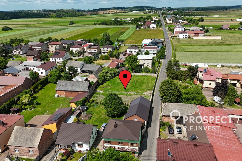 Działka 1600 m² Żelisławice, media, asfalt, WZ