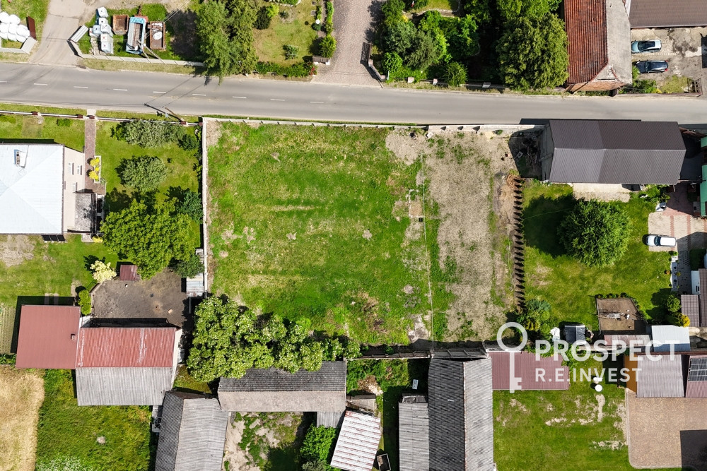 Działka 1600 m² Żelisławice, media, asfalt, WZ