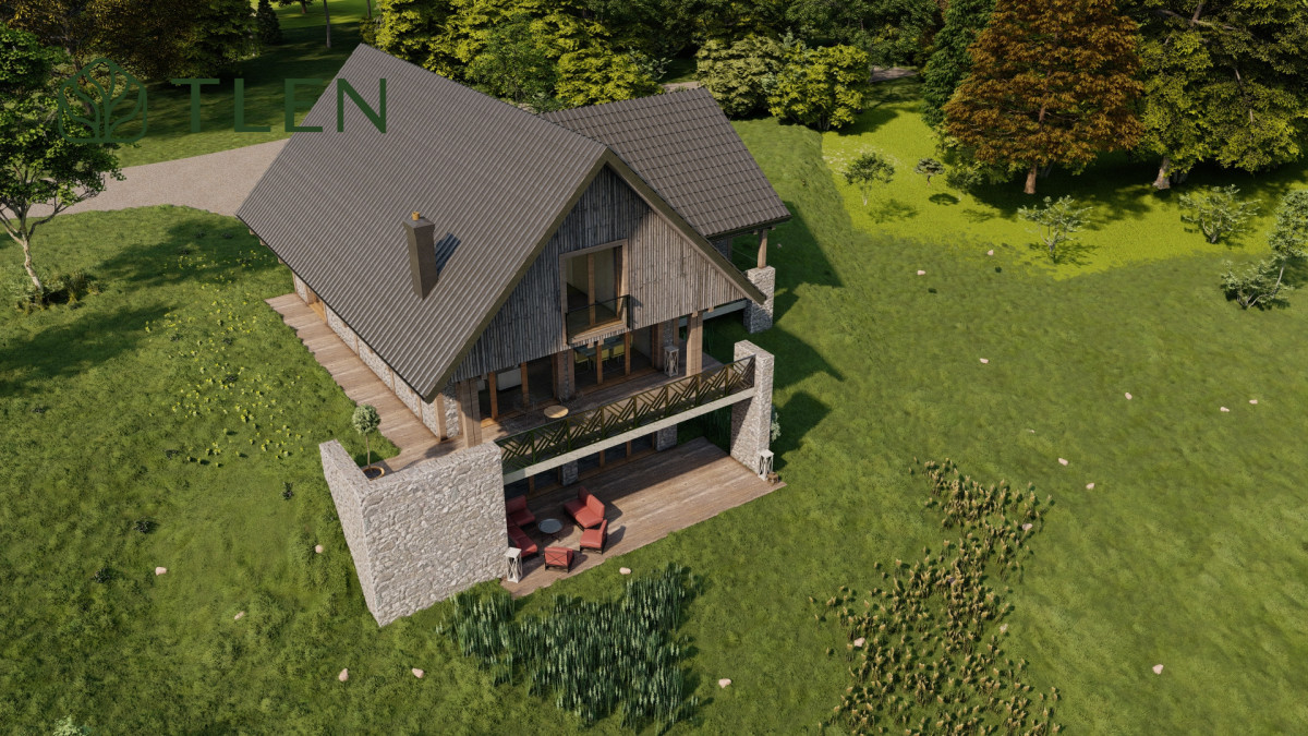 Działka 8,8 ha z projektem domu 150m2 i PnB