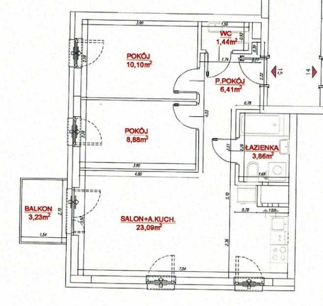 Mieszkanie trzypokojowe przy lesie