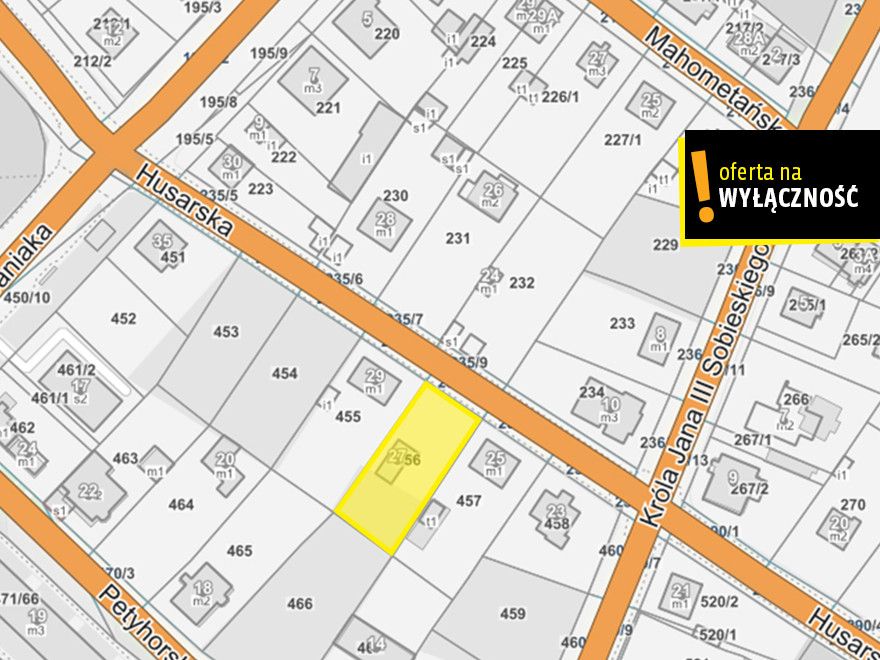 Działka budowlana ul. Husarska. Baranówek