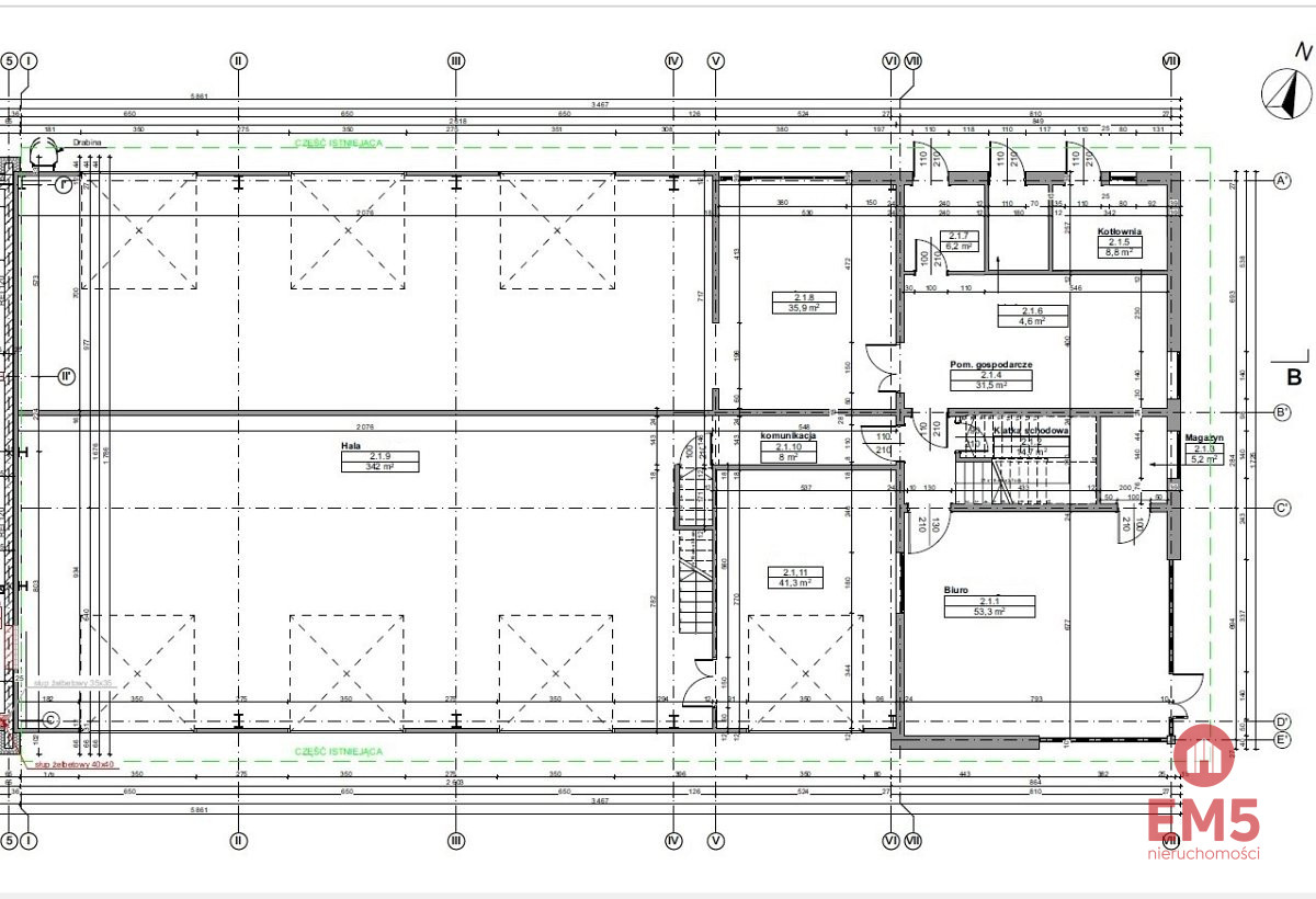 Hala z zapleczem biurowo-socjalnym, 570 m2, zdjęcie 6
