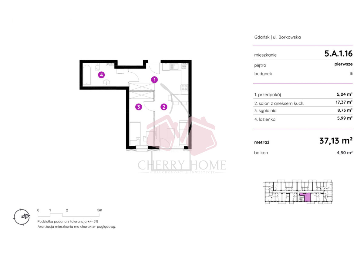Mieszkanie 2pokojowe  15 min do centrum Gdańska