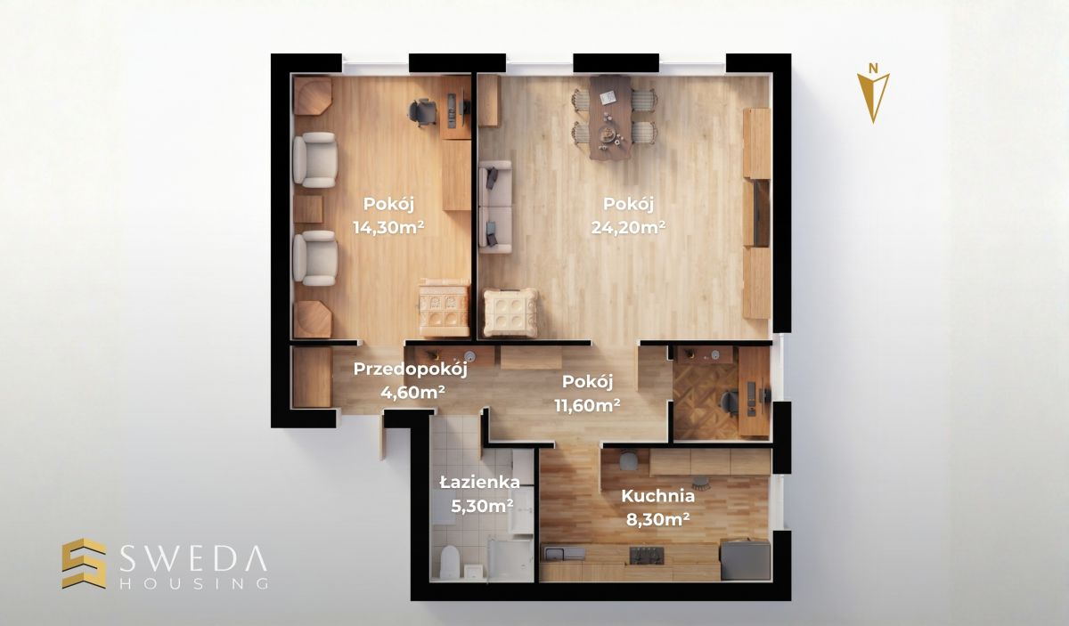 3 pokoje w kamienicy | Śródmieście | 68 m2