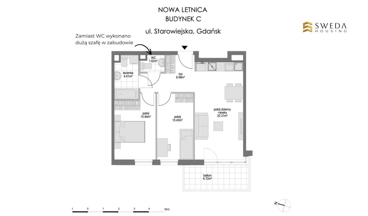 Gotowy apartament premium | Widok na Polsat arenę