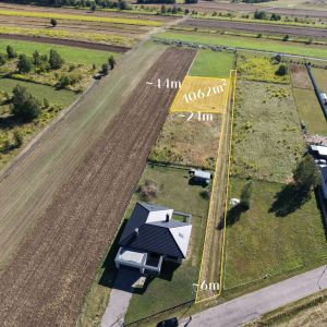 Działka o regularnym kształcie 1062m2
