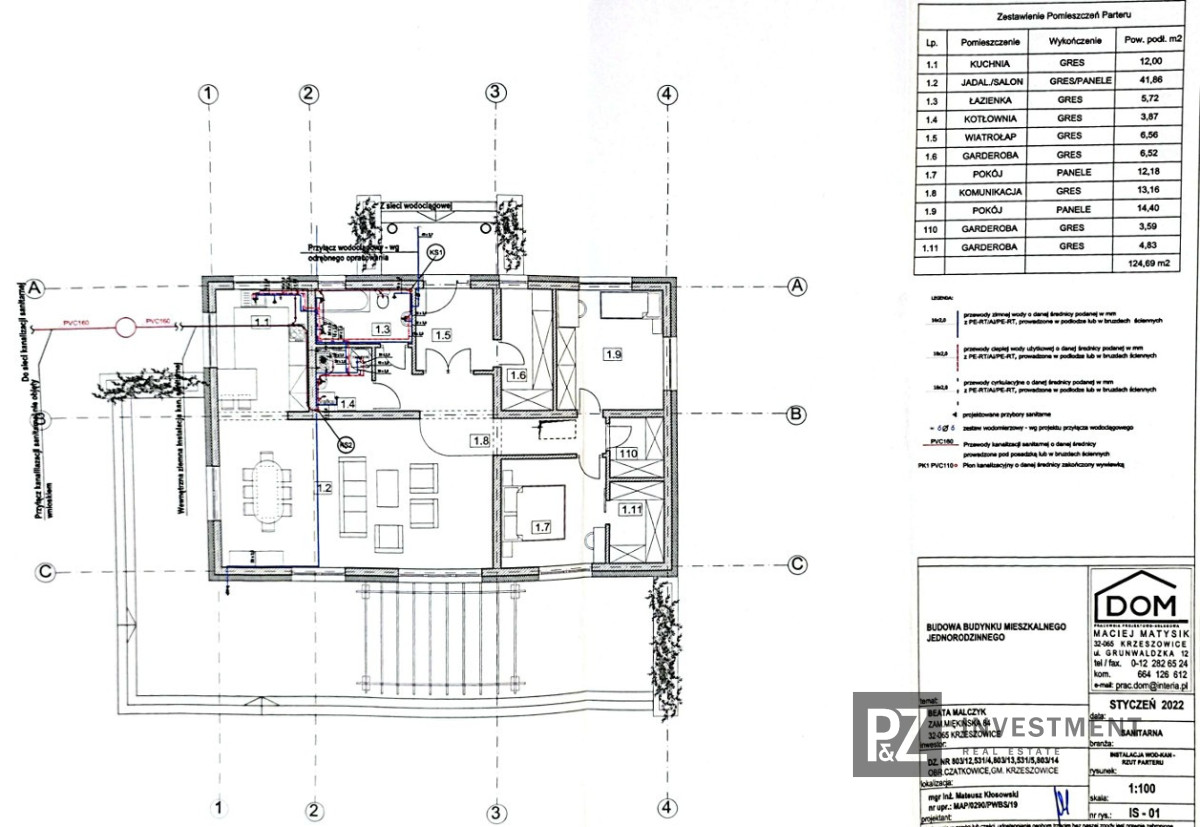 Dom parterowy na obrzeżach Krzeszowic
